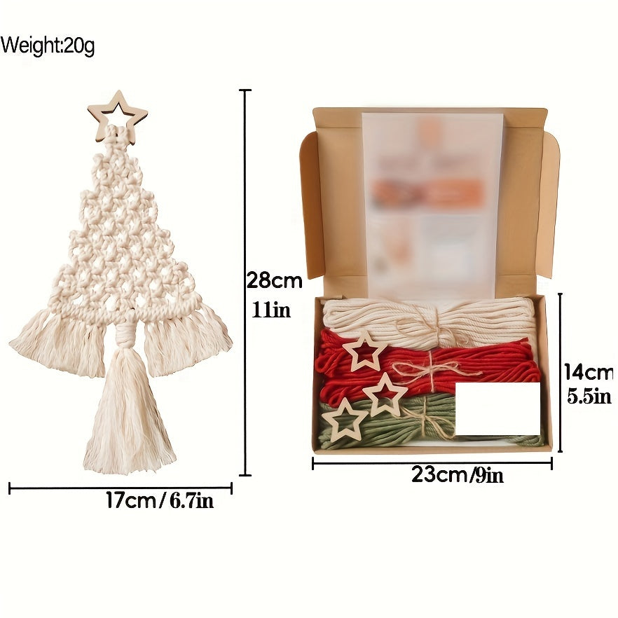 3pcs DIY Christmas Tree Weaving Set for Home Decor