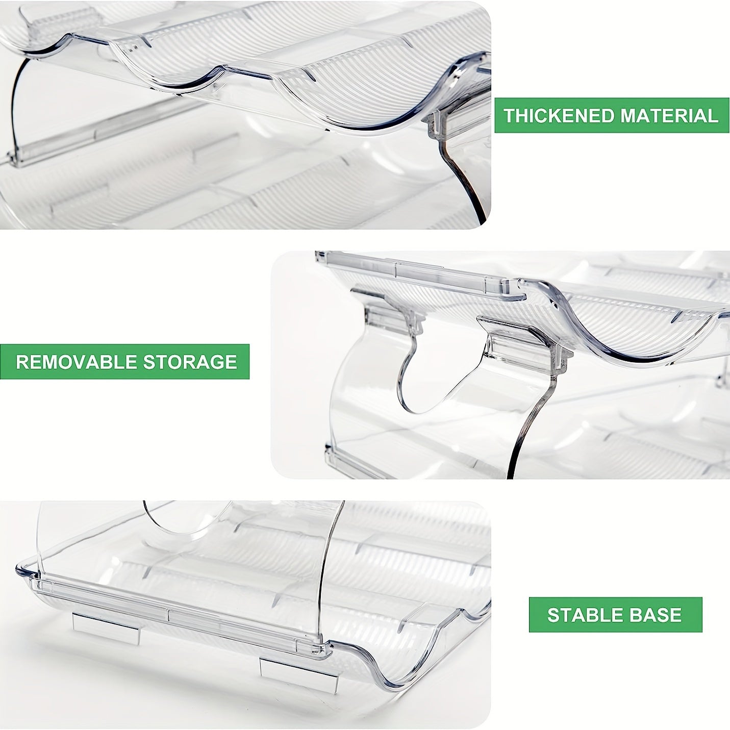 Water Bottle Organizer 4 Tier Plastic Stackable Holder Rack