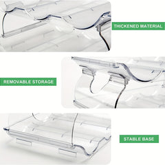 Water Bottle Organizer 4 Tier Plastic Stackable Holder Rack