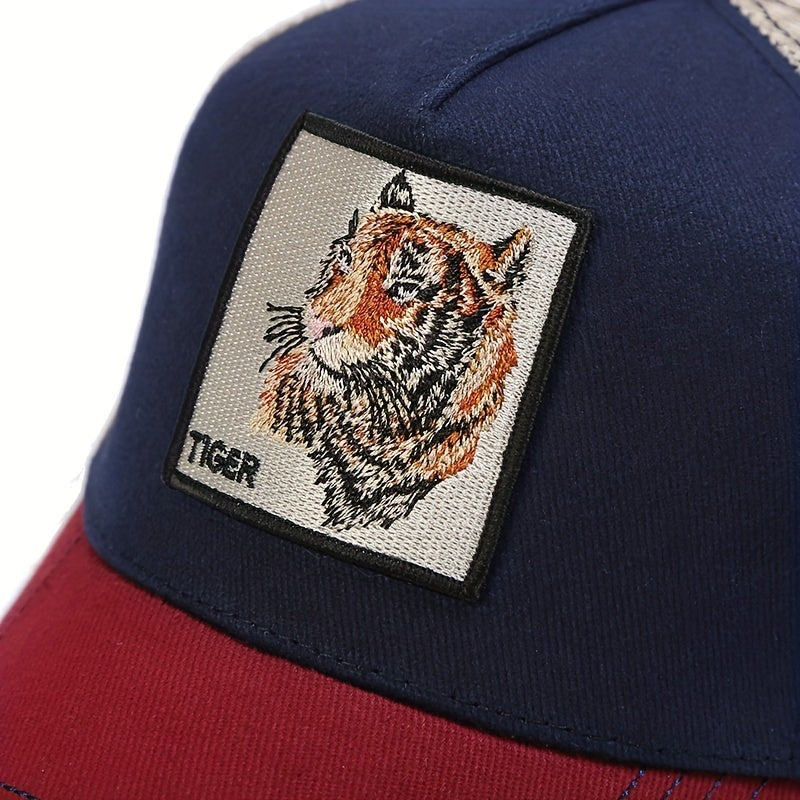 Unisex Animal Embroidered Baseball Cap for Outdoor Sport