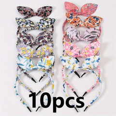 10pcs Bow Hair Hoop Kids Accessories