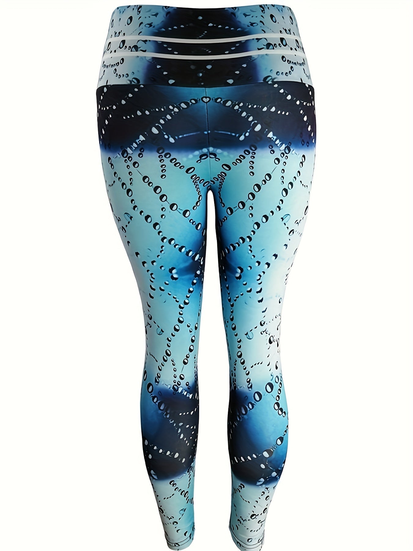  Tie Dye Dot Print Wideband Waist Leggings