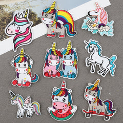 9pcs Unicorn Theme Iron On Patches For Girls