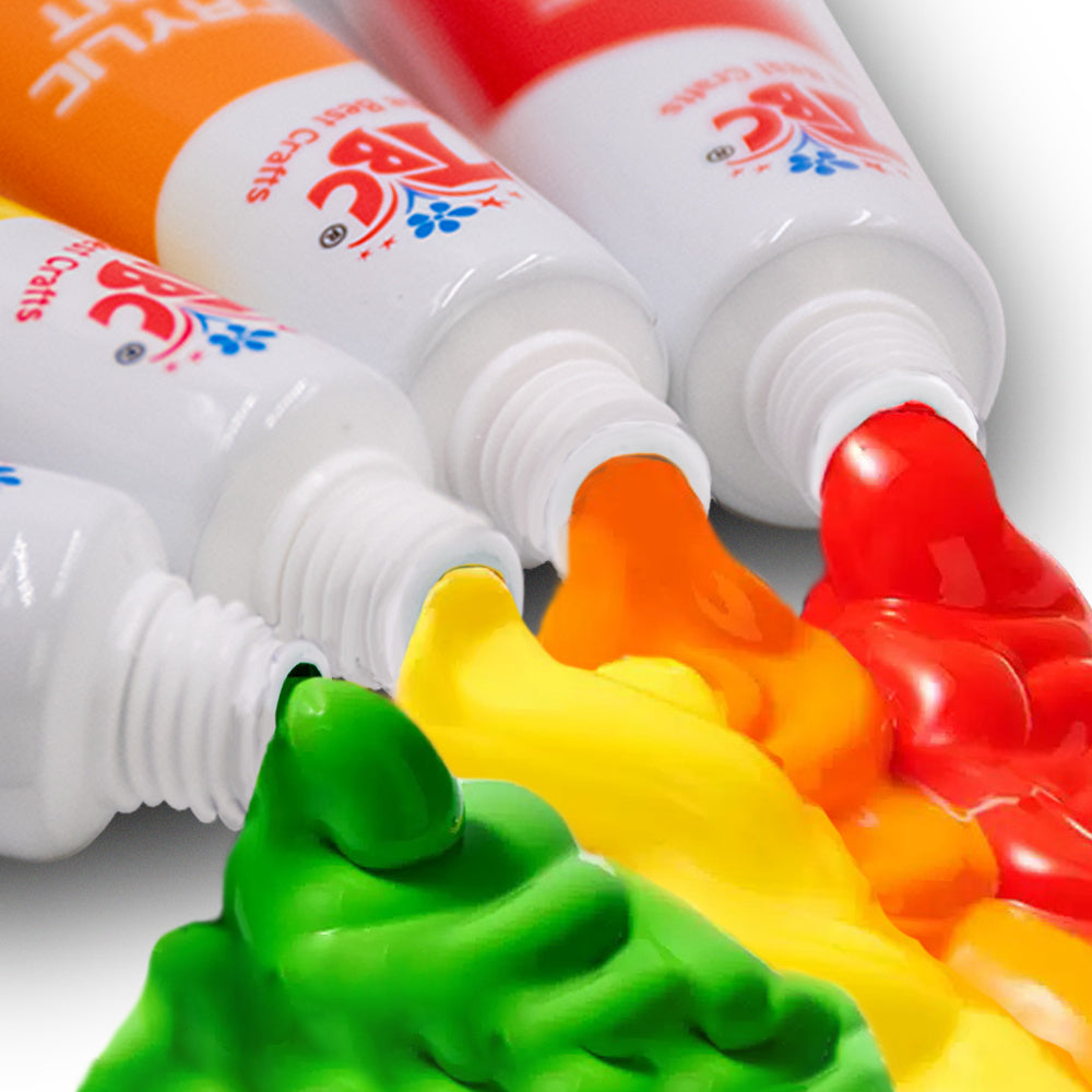 Acrylic Paint Set 24 Colors 12ml Each for DIY Crafts Professional