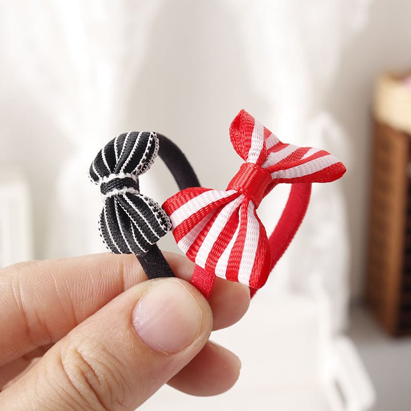 Doll House Hair Bands & Polka Dot Check Fabric - DIY Doll Decor