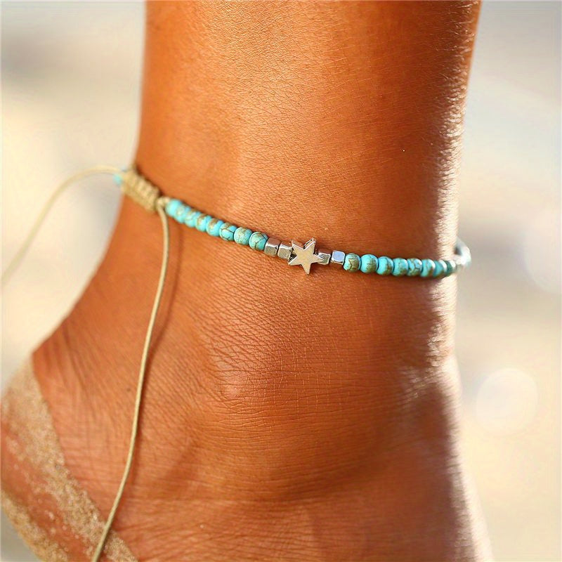 Copper Anklet Women's Thin Chain Foot Jewelry