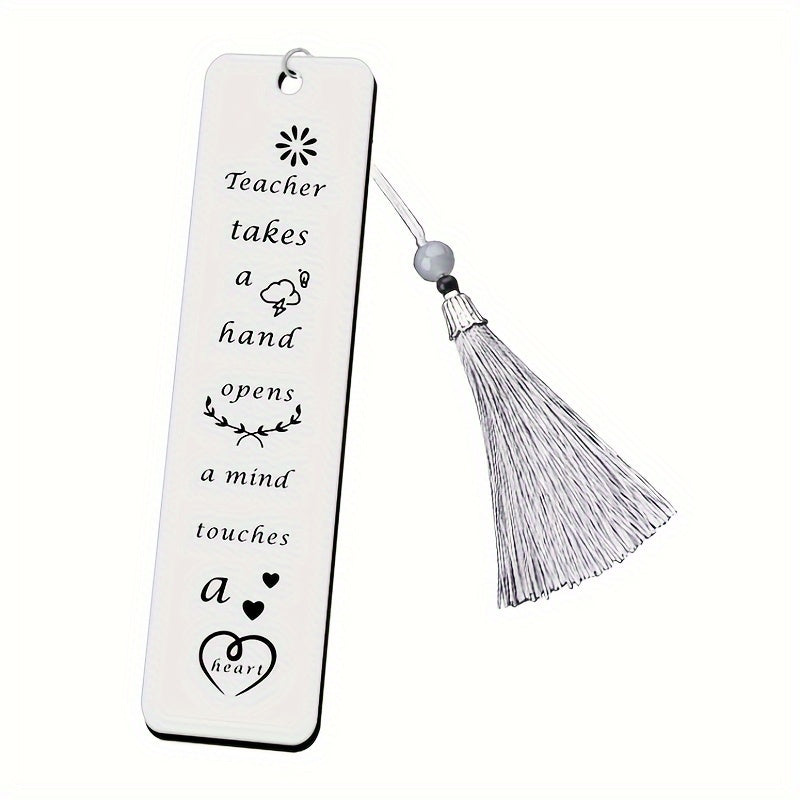 Personalized Stainless Steel Tassel Pendant Bookmark