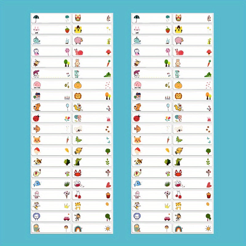 Customize Name Tag Sticker Waterproof Labels Animal Design