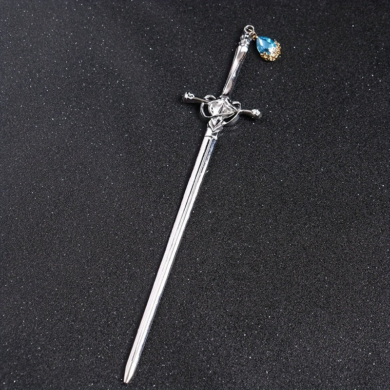Chinese Style Crystal Sword Hairpin Metal Hair Accessories