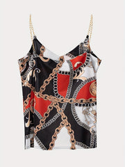V Neck Spaghetti Strap Top for Summer Women's Clothing