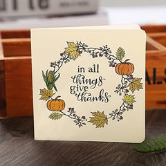 Fall Thanksgiving Pumpkin Leaf Clear Stamps for DIY Crafts