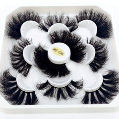 5 Pairs Faux Mink Eyelashes Long-lasting Fluffy Charming Eyelashes