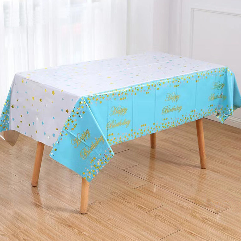 Disposable Birthday Party Tablecloth 54 x 72 Plastic Table Cover
