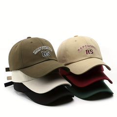 Men's Retro Letter Embroidery Peaked Cap Outdoor Sports Baseball Cap