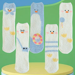 5 10 15 Pairs Cartoon Print Socks Women's Stockings & Hosiery