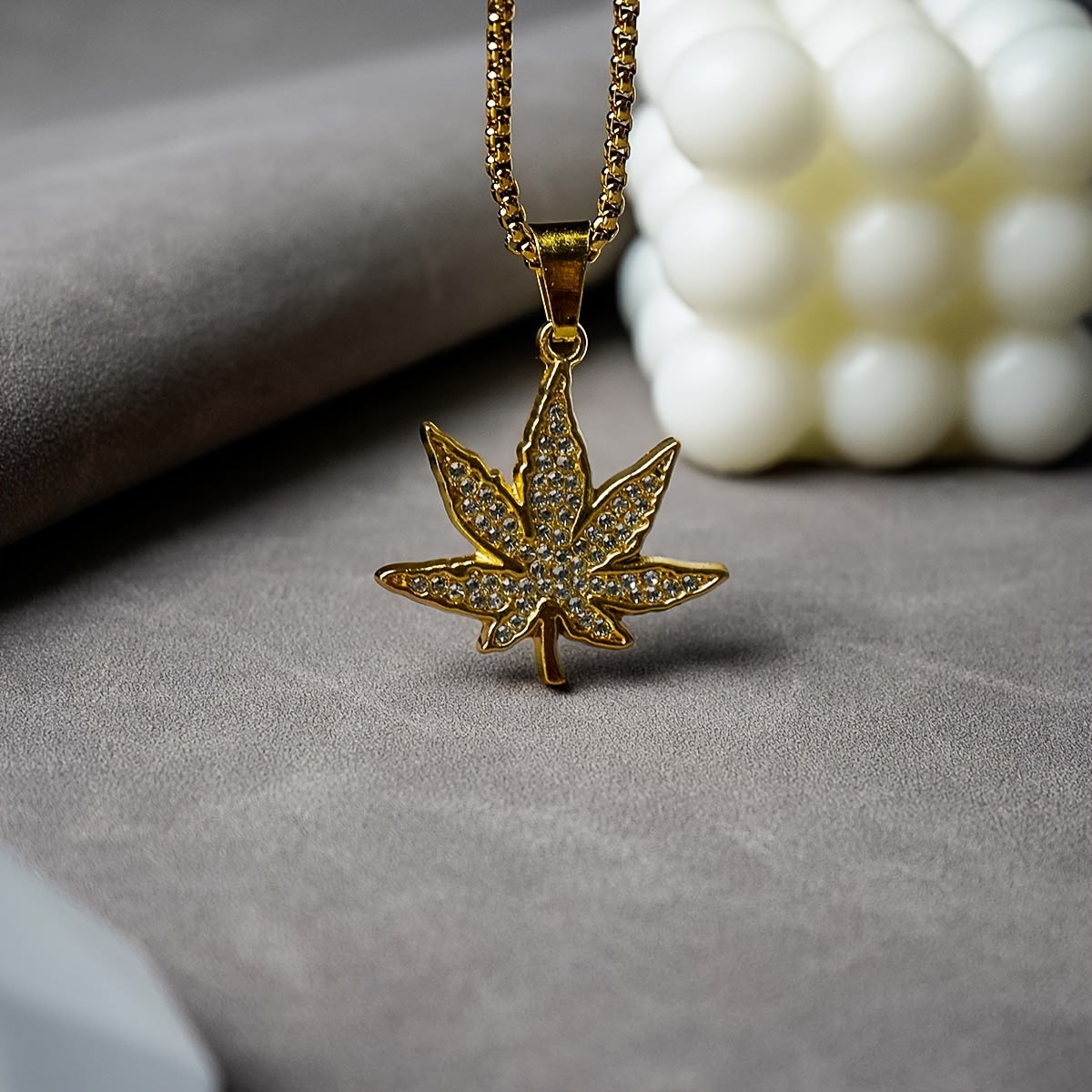 Golden Men's Alloy Hip Hop Cuban Chain