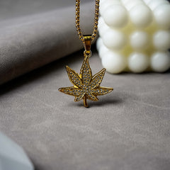Golden Men's Alloy Hip Hop Cuban Chain