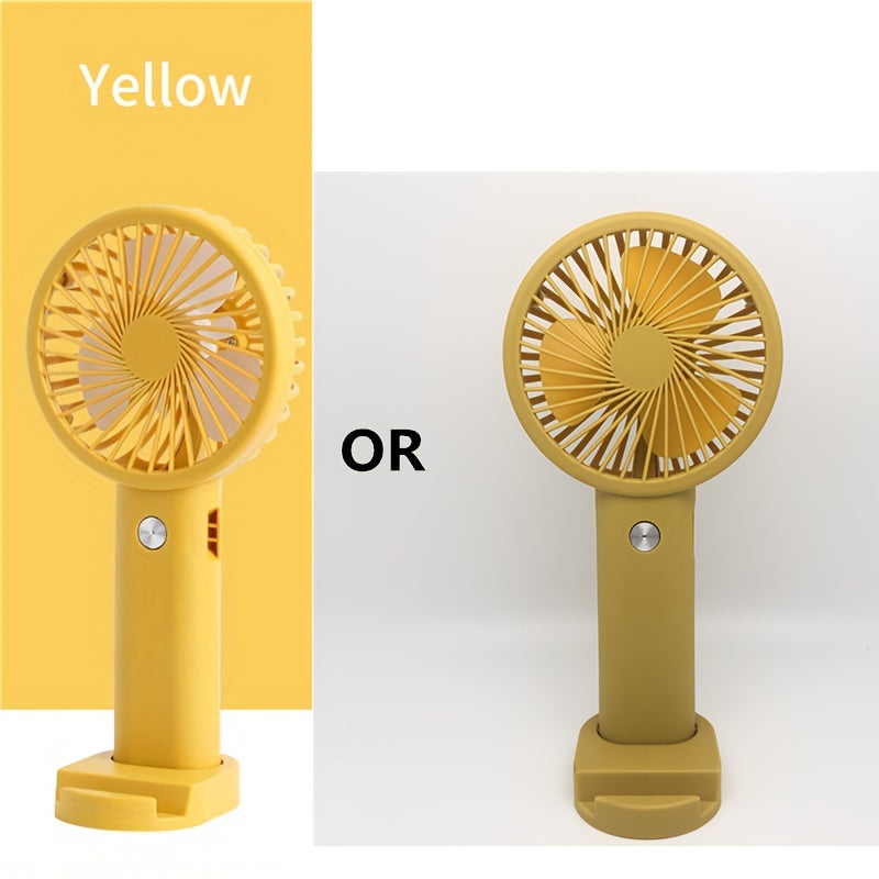 USB Rechargeable Handheld Fan Desktop Holder Small Compact Portable Fan