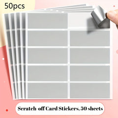 50pcs Christmas Scratch Off Card Stickers for Raffle Prizes & Games