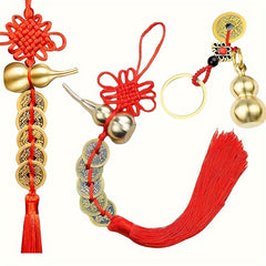 Lucky Ornaments Happy Year Coins Bring Wealth Success