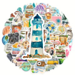 50pcs Waterproof Vinyl Stickers for Bottles Laptops Phones