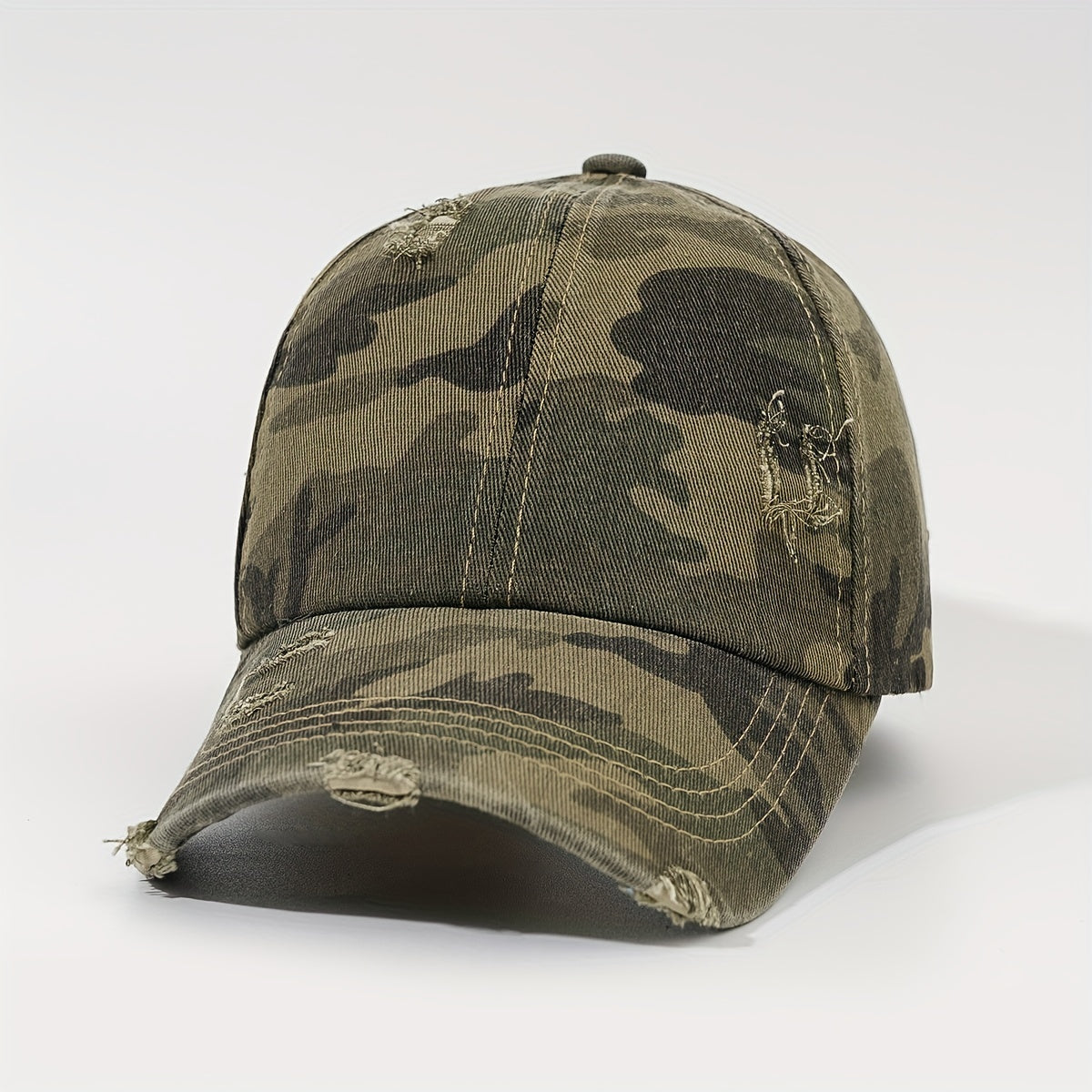 Leopard Print Ponytail Baseball Cap Sun Hat