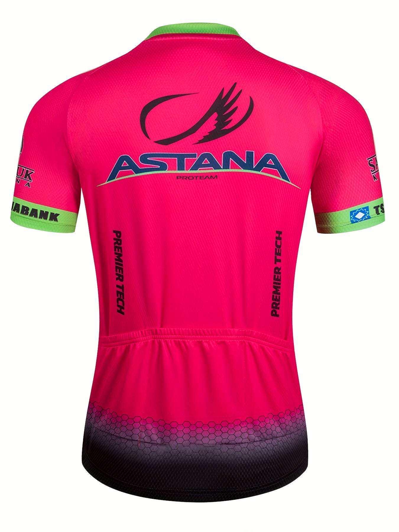 Quick Dry Cycling Jersey with Rear Pocket & Letter Print