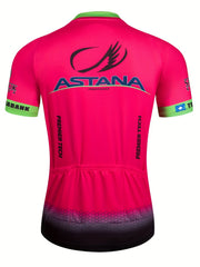 Quick Dry Cycling Jersey with Rear Pocket & Letter Print