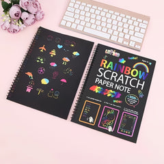 Rainbow Scratch Off Notebook Set - 12 Sheets