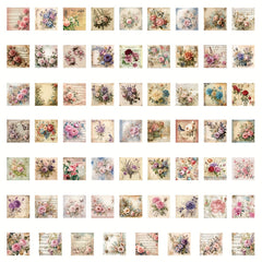 60pcs Waterproof Flower Sticker Pack Vibrant Vinyl Decals for Laptops Water Bott