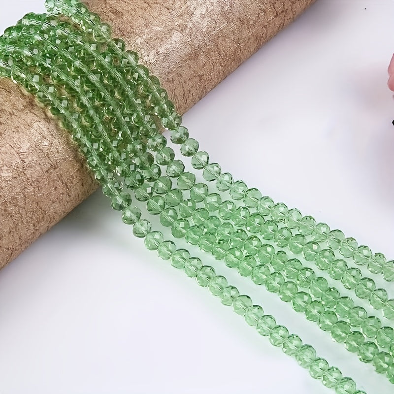 3x4mm Crystal Flat Beads DIY Glass Colorful Beads String Bracelet Necklace