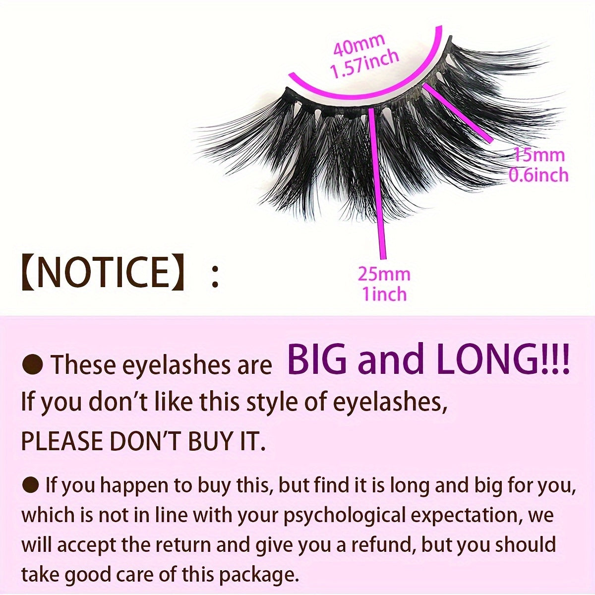 8 Pairs Fluffy 25mm False Eyelashes Faux Mink Halloween Wispy Eyelashes