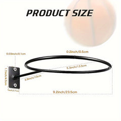 Wall Mounted Basketball & Football Storage Rack Frame with 1pc Placement Rack
