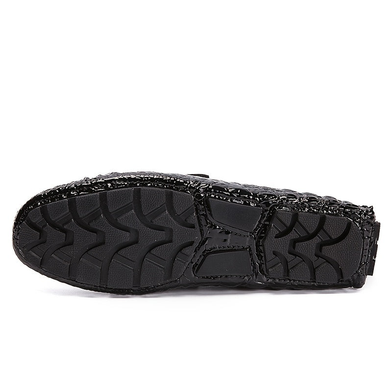 Women's Metal Chain Loafers Patent Leather Non Slip Flats