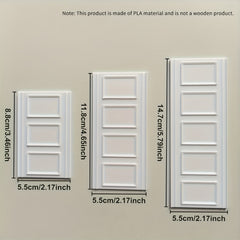 1:12 Scale Checkerboard Wainscoting 3D Wall Stickers for Dollhouses Model Homes