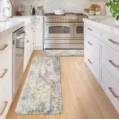 Absorbent Anti Slip Kitchen and Bath Mat Modern Abstract