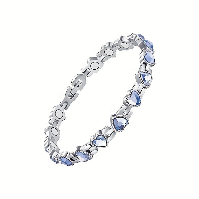 Adjustable Heart Shaped Magnetic Bracelet for Men and Women