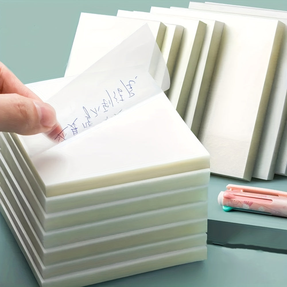 50 Sheets Waterproof Transparent Sticky Notes Self Adhesive for School & Office