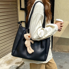 Versatile Sling Bag w/ Bear Pendant Great for Students Commuters