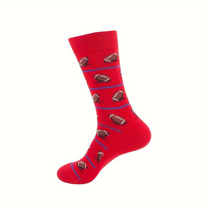 5 Pairs Cartoon Print Socks Soft Mid Tube Women's Stockings