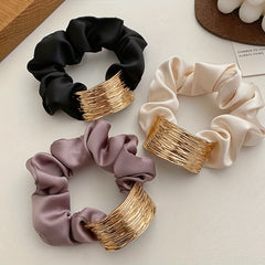 Metal Large Scrunchie Elastic Hair Tie Ponytail Hair Rope Hair Accessories
