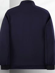 Men's Stand Collar Lightweight Windbreaker Full Zip Varsity Jackets