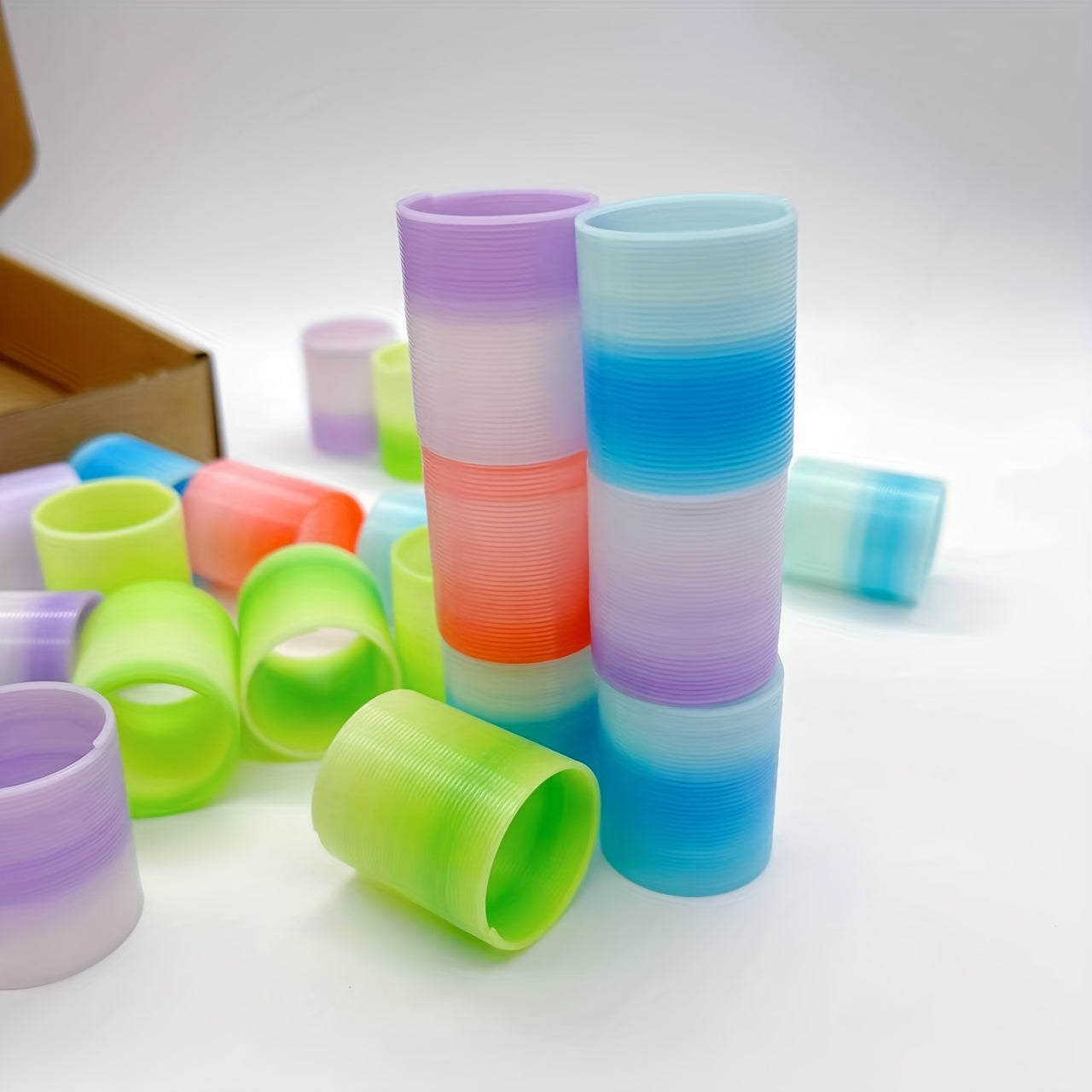 26pcs Gradient Stacked Circles Various Colors Party Carnival Gift Sock