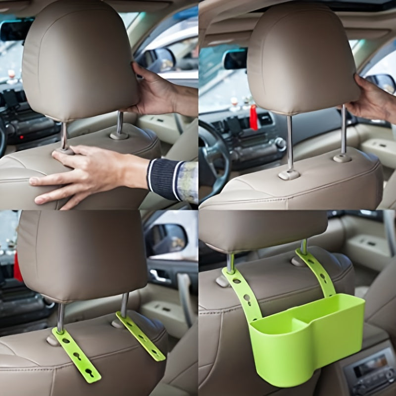 Car Headrest Seat Back Organizer Cup Holder Drink Pocket Food Tray