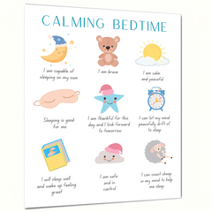 Feelings Poster Bedtime Affirmation - Calming Wall Decor