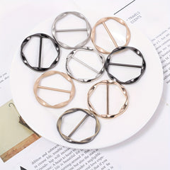 Scarf Ring Clip T shirt Tie Clips Metal Round Circle Clip Buckle