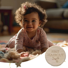 1st Haircut Wooden Keepsake Box with Scissors