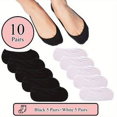 5 Pairs No Show Socks Low Cut Ankle Sock Pack Women's Stockings