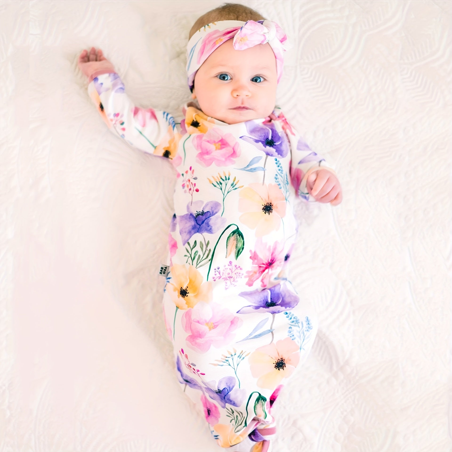 Newborn Photo Props Baby Wrap Set with Hairband