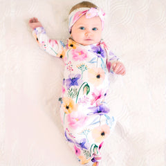 Newborn Photo Props Baby Wrap Set with Hairband